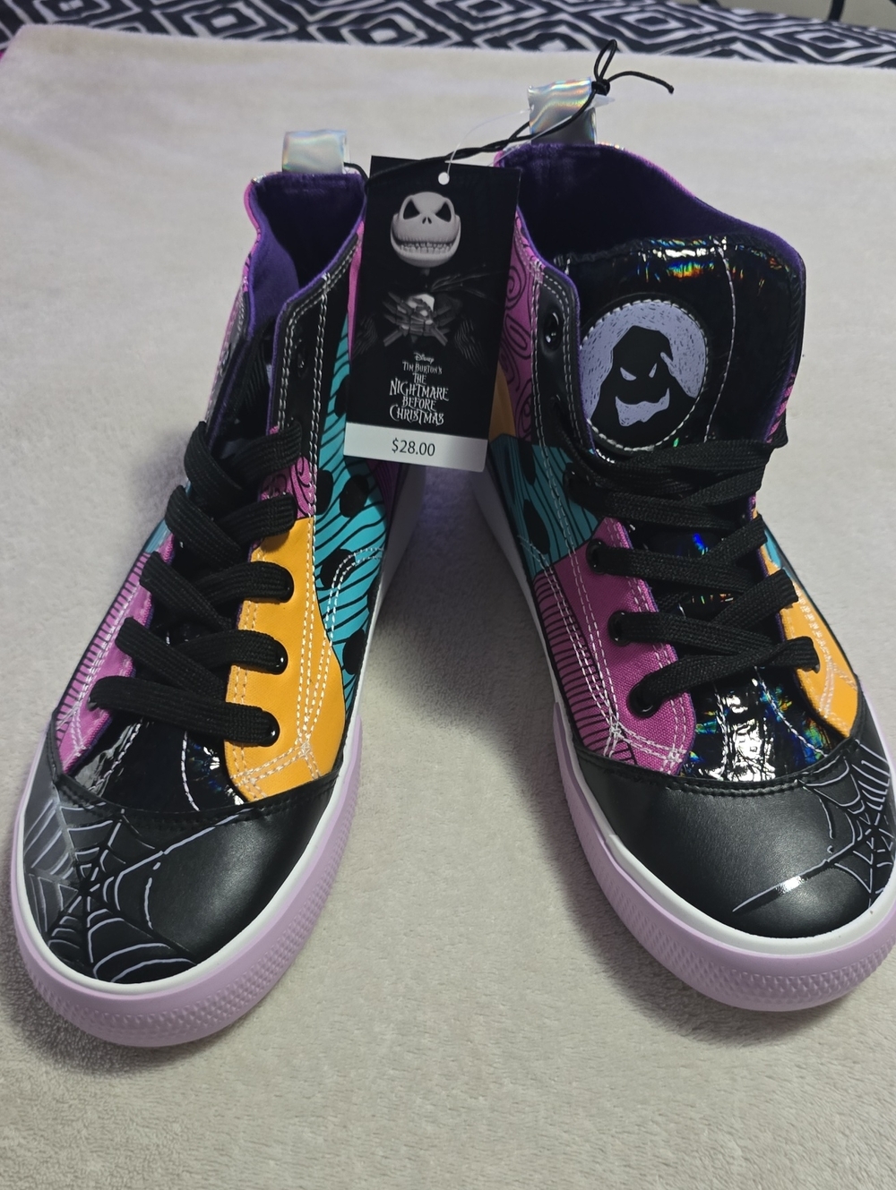Disney The Nightmare Before Christmas Iridescent Multi-Color High Top Sneakers